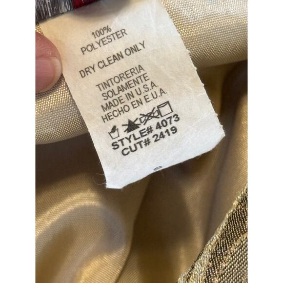 IC By Connie K Collection Blazer Women Small Gold Textured Scroll Jacket Party - Picture 7 of 8